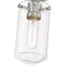 Z-Lite Delaney 1 Light Flush Mount, Brushed Nickel & Clear 471F1-BN - alternate 3